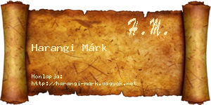 Harangi Márk névjegykártya